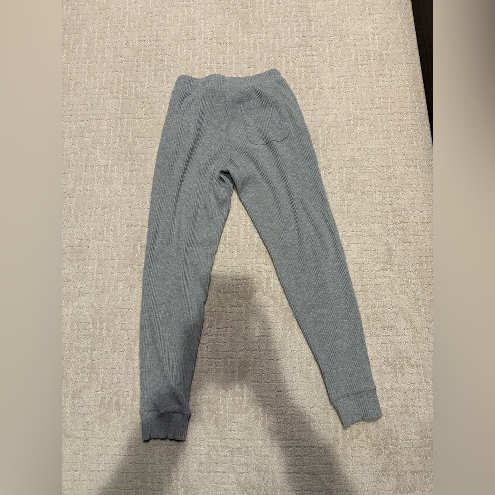 Alo Grey Ribbed Joggers - Picture 4 of 5